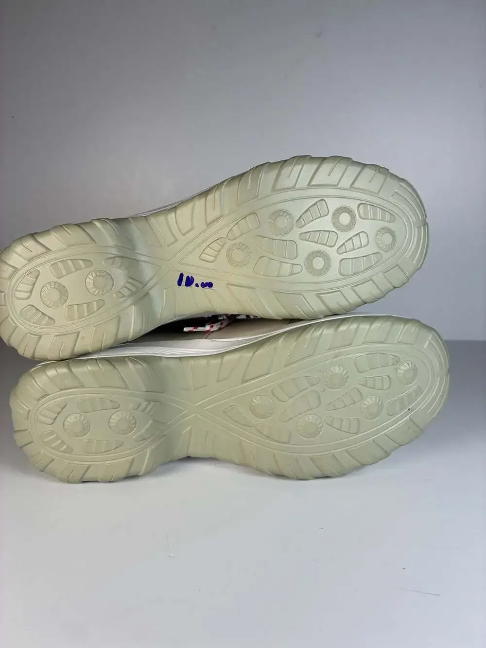 Women's Beige and White Platform Lace-Up Winter Snow Boots with Fleece Lining